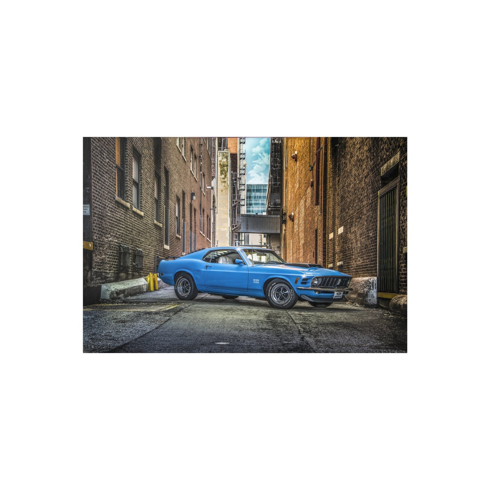 1970 Boss 429 Mustang Muscle Car Wall Art Poster 24x36in Gift