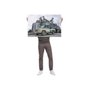 1959 International B100 Classic Harvester Truck Wall Art Poster 24x36in Gift